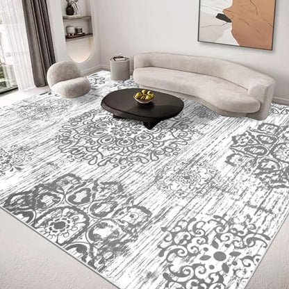 HEBE Area Rug for Living Room 6'x9', Washable Non Slip Boho Bedroom Rug - color: Grey, size: 6' x 9' (Rectangular)