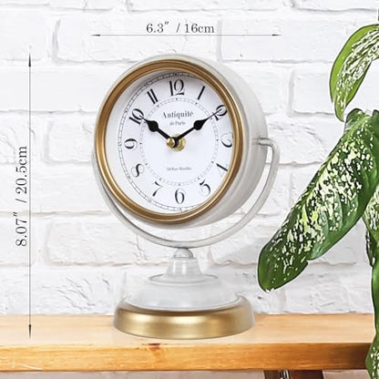 Vintage Metal Desk Clock,Retro Table Clock