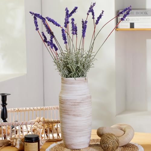ALMA 14" White & Cream Floor Vase for Modern Minimalist Home Decor - color: Cylinder-2-white-14"