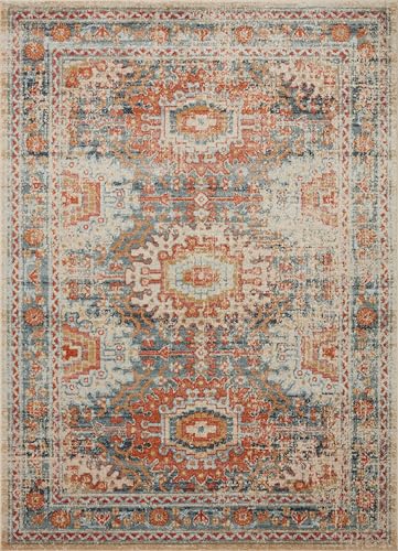 Loloi Jocelyn Mist/Multi 2'-3" x 7'-6" Runner Rug - color: Mist / Multi, size: 2'3" x 7'6" (Rectangular)