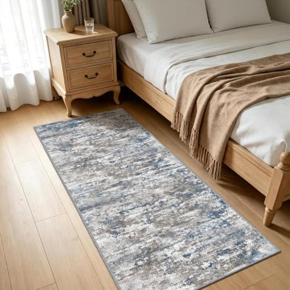 Hallway Runner Rug 3x6 Textured Non Slip Carpet Runner, Abstract Multi - color: Abstract-multi, size: 3' x 6' (Runner)