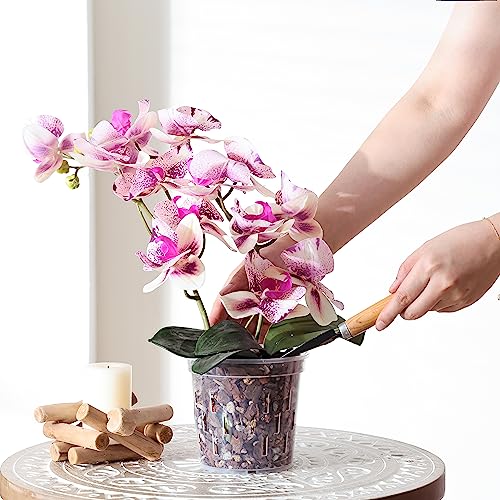 TRUEDAYS Orchid Pot, 4 Pack 5 Inch Plant Pot with Drainage - size: 5Inch-4Pack