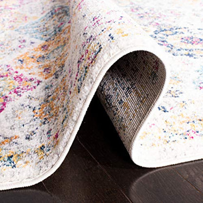 SAFAVIEH Madison Runner Rug 2'3"x10', Transitional Cream & Multi MAD611B