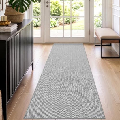 LUMI Ultra Thin Runner Rug for Hallway 2'x8', Entryway Rug, Light Gray - color: Gray - Light, size: 2' x 8' (24"x96")