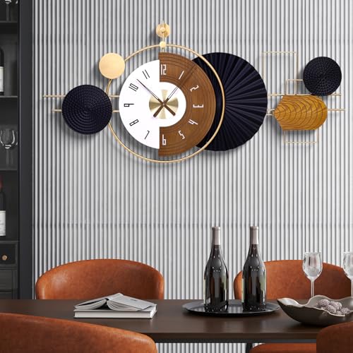 47X21.6inch Extra Large Wall Clock Battery Operated - color: Black47x21.6inch, size: Large