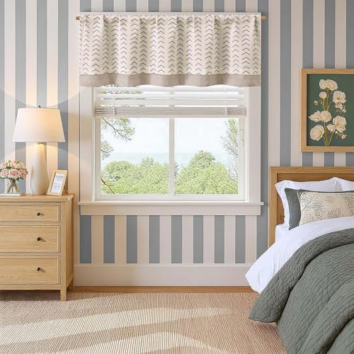 jinchan Arrow Linen Valance 18 Inch Modern Boho 1 Panel Black on Linen - color: Arrow | Black on Linen, size: 50"W x 18"L (Pack of 1)