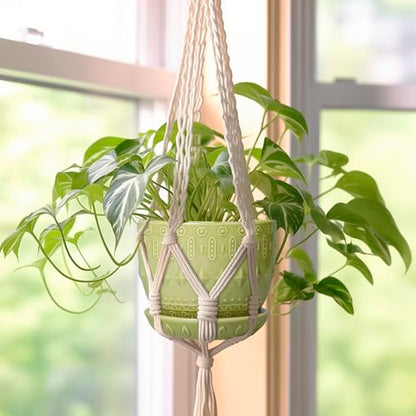 G EPGardening Ceramic Planter 5.5 Inch, Boho Plant Pot Indoor, Green - color: Columnar Green