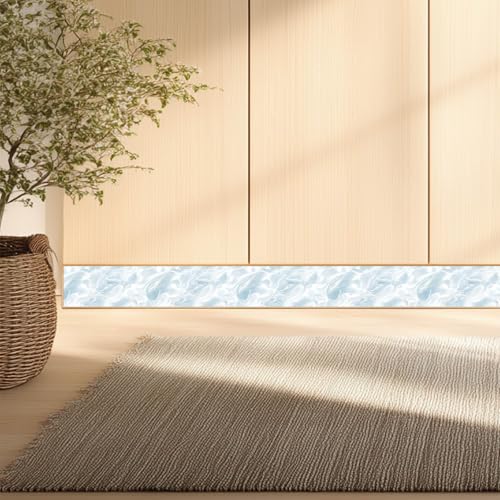 IVN Wallpaper Border Peel and Stick Wall Ice Water 4x196 Inch - color: Ice Water