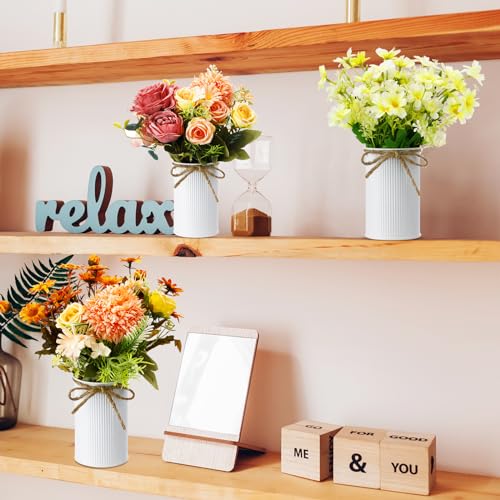 4.33 Inch Mini Vase Wedding Table Centerpieces,White,36 Pcs - color: White