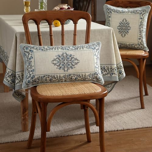 ISAENNE Designer Elegant Rectangle Throw Pillow Cover,Set of 2,20"x12" - color: Segerman a, size: 20" x 12" (Pack of 2)