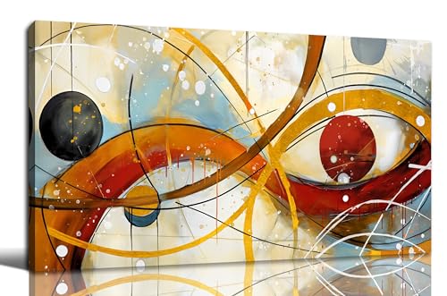 Large Abstract Yellow Canvas Wall Art for Living Room Bedroom Home Office Modern Wall Decor Line Geometric Abstract Picture Framed Canvas Prints Size 20x40 - color: Yellow Abstract, size: 40"L x 20"W