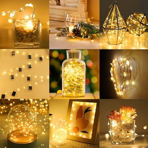 ZGWJ 12 Pack Warm White Fairy Lights, Mini String Lights - color: Warm White, size: 12P