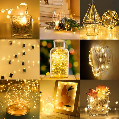 ZGWJ 12 Pack Warm White Fairy Lights, Mini String Lights - color: Warm White, size: 12P