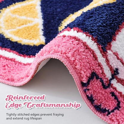 TRUEDAYS Sardine Bath Mat, Cute Bath Mat for Bathroom 20x30 Inch, Pink - color: Pink, size: 20x30 inches (Rectangular)