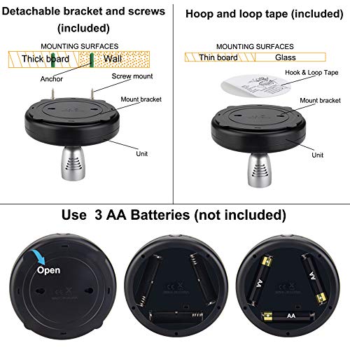 LUXSWAY Battery Operated LED Spot Lights Indoor,Wireless Accent Lights with Dimmable,12 Color Changing Puck Light with Remote,Closet Lights with Rotatable Light Head Dartboard Lighting-Black - color: Black+Silver Head-2Pack