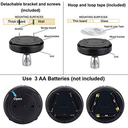LUXSWAY Battery Operated LED Spot Lights Indoor,Wireless Accent Lights with Dimmable,12 Color Changing Puck Light with Remote,Closet Lights with Rotatable Light Head Dartboard Lighting-Black - color: Black+Silver Head-2Pack