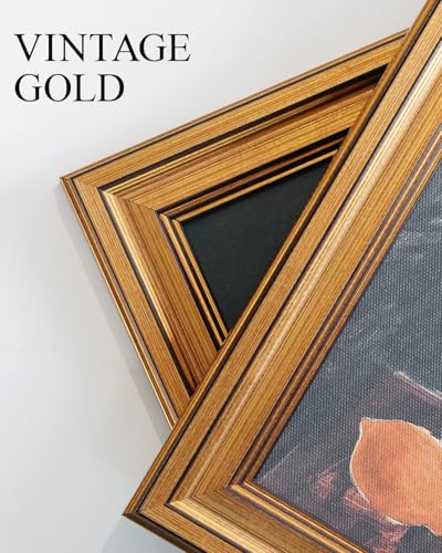VIYYIEA Gold Framed Wall Art, Oranges Still Life Print Kitchen Wall Art - color: White Roses Vase, size: 10"L x 8"W