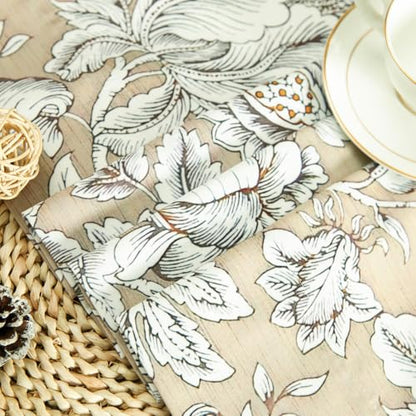 Leeva Farmhouse Floral Valance, Linen Textured Rod Pocket, 52 x 12, 1 Panel - color: M5, size: 52"W x 12"L (Pack of 1)