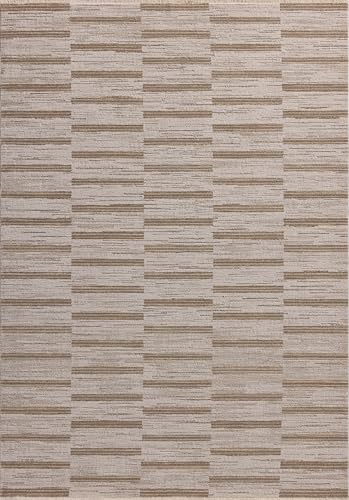 Loloi Amber Lewis Cali Collection CIL-04 Ivory/Tobacco 2'-7" x 10'-0", .25" Pile Height, Runner Rug - color: Ivory / Tobacco, size: 2'7" x 10' (Rectangular)