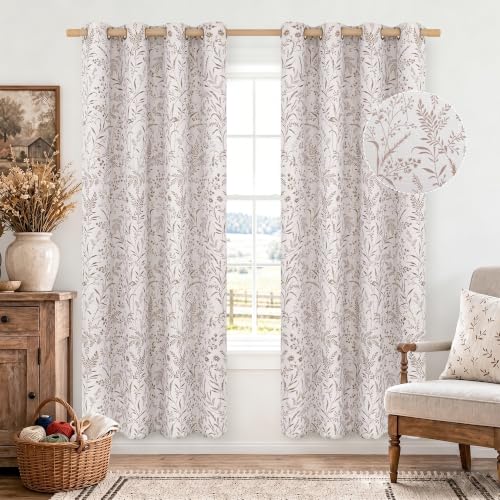 BGment Mocha Linen Curtains for Living Room 63 Inch Length 2 Panels - color: Mocha, size: 52"W x 63"L (Pack of 2)