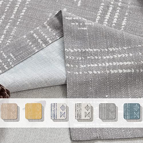 jinchan Striped Valance 18 Inch Modern Boho 1 Panel Taupe Grey - color: Boho Taupe Grey, size: 50"W x 18"L (Pack of 1)