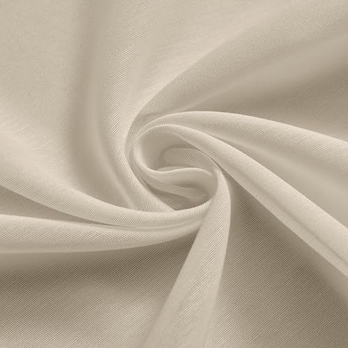 WEST LAKE 90 Inches Long Khaki Pinch Pleated Sheer Curtains for Bedroom Living Room,Plaza Taupe Rustic Textured Drapes with Backtabs,Farmhouse Airy Window Treatment,Custom Multi Sizes,58" Wx90 Lx2 - color: Plaza Taupe, size: 58"W x 90"L (Pack of 2)