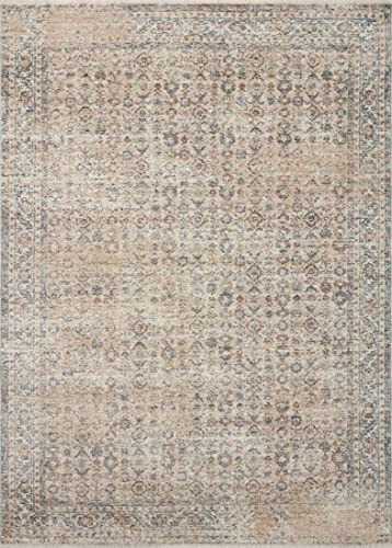 Loloi Angela Rose Blake Beige/Denim 2'-7" x 13' Runner Rug - color: Beige / Denim, size: 2'7" x 13' (Rectangular)