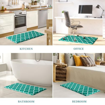WISELIFE Kitchen Mats and Rugs Cushioned Anti-Fatigue, 17.3"x 39", Green - color: Stylish Green, size: 39"L x 17.3"W x 0.5"Th