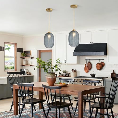 KCO Lighting Smoked Glass Globe Pendant Light Antique Gold Pendant Lights Nordic Blown Glass Pendant Light Single Hanging Light Fixture Mid Century Modern Entry Lighting - color: 15cm-Smoke Gray