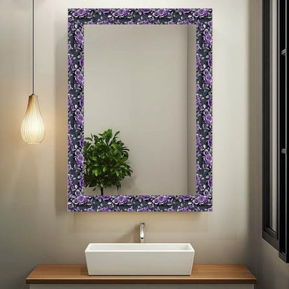 IVN Wallpaper Border Peel and Stick Wall Violet Rose Butterfly 4x196 Inch - color: Violet Rose Butterfly