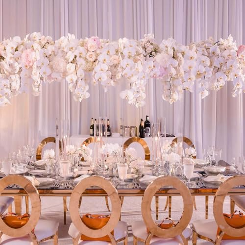 Efavormart 40" Tall Clear Acrylic Rectangular Flower Stand Wedding Centerpiece, Long Floral Frame Table Display Stand - size: 40''x40''