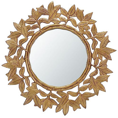 SAFAVIEH Home Collection Nivaria Antique Brass Sunburst 32-inch Round Decorative Accent Wall Mirror