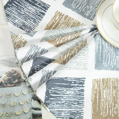 Leeva Geometric Faux Linen Valance, Rod Pocket Top, 52 x 12, 1 Panel - color: T09, size: 52"W x 12"L (Pack of 1)