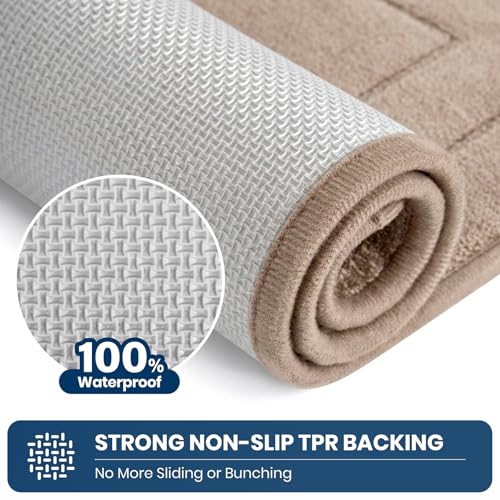 PURRUGS Kitchen Rug, Kitchen Mat, 32" x 47", Beige - color: Beige, size: 32" X 47"