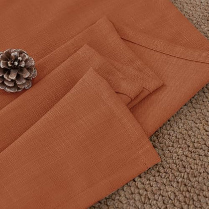BGment Terracotta Linen Curtains 63 Inch Length for Living Room - 2 Panels - color: Terracotta, size: 52"W x 63"L (Pack of 2)