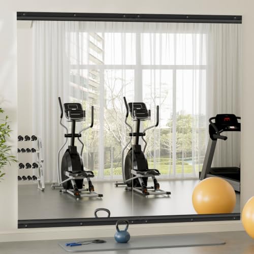 brisafe Home Gym Mirror, 72"x24" Tempered Glass Wall-Mounted Mirror - size: 72"L X 42"W, 2 PCS