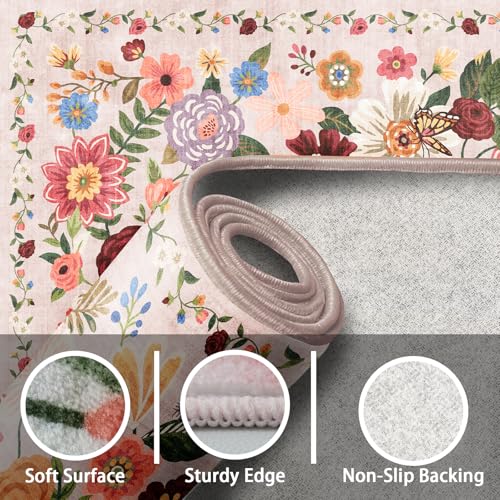 Blush Hallway Runner Rug 2x10 for Kitchen Bathroom - color: Blush Beige, size: 2' x 10' (Rectangular)