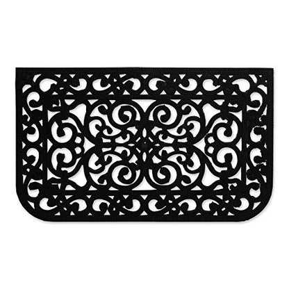 DII High Traffic All-Weather Rubber Doormat, 18x30, Knobby - color: Scroll Pin, size: 1'6" x 2'6" (Rectangular)