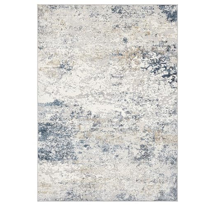 DMOYEST Area Rug Living Room Rugs 7x9 Washable Abstract Beige Blue Carpet - color: Beige Blue, size: 7' x 9' (Rectangular)