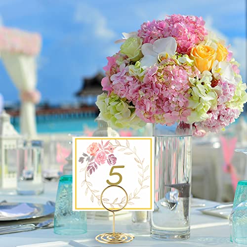 Table Number Holders, 26PCS Place Card Holder, Photo Holder (2" Gold) - color: Gold, size: Small