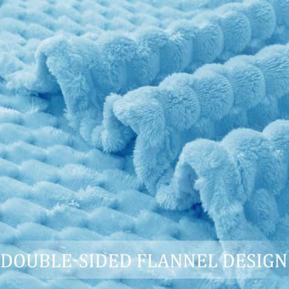 Exclusivo Mezcla 3D Fleece Queen Size Blanket for Bed, Blue - color: Blue, size: Queen ( 90x90 IN )