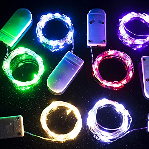 Brightown 12 Pack Christmas Blue White Fairy Lights Battery Operated - color: Blue & White, size: 12 PC