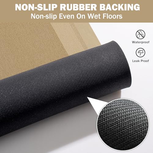 YDKGL Toilet Rugs U Shaped Non Slip Bath Mat Toilet Mats for Bathroom - color: A- Brown, size: 20" x 24" (U-shape)