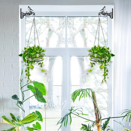 2-Pack 10 Inch Aesthetic Metal Plant Hangers Outdoor and Indoor - color: 2-Pack