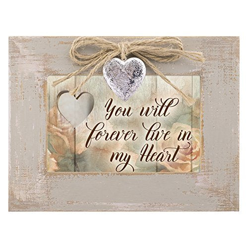 Cottage Garden You Will Forever Live in Heart Natural Taupe Wood Locket Music Box Plays Edelweiss