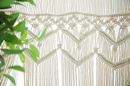 Boho Curtains Macrame Curtain Macrame Wall Hanging Beaded Curtain Bohemian Decor