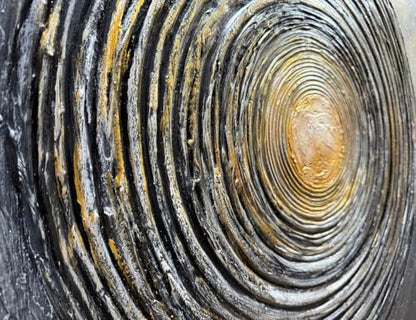 Boiee Art,28x40in Hand-Painted Abstract Spiral Circular Wall Art on Canvas - color: Mixed Color