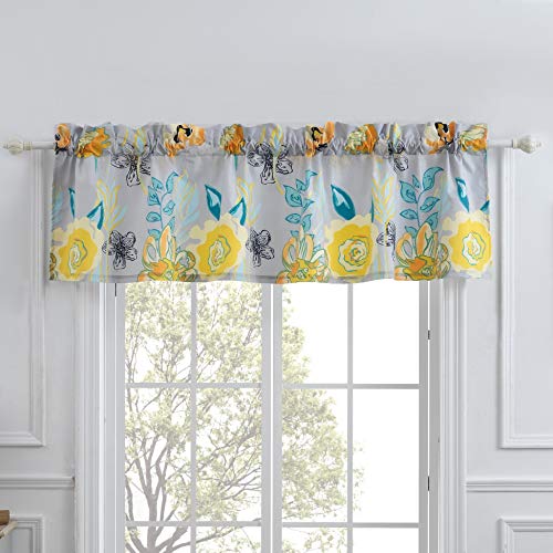 Greenland Home Watercolor Dream Window Treatment, 84x19 inches, Gray - color: Grey