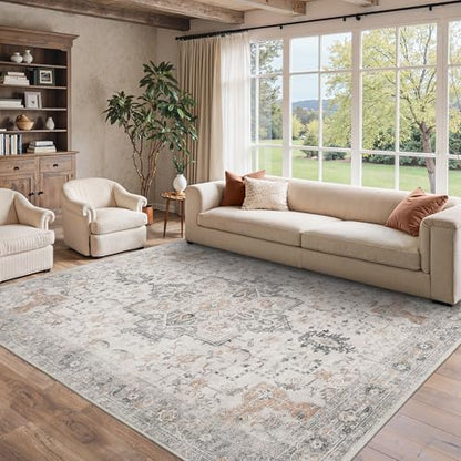 BESBLEE 8x10 Area Rug for Living Room,Washable Non Slip, Light Taupe Brown - color: Light Taupe Brown, size: 8' x 10' (Rectangular)