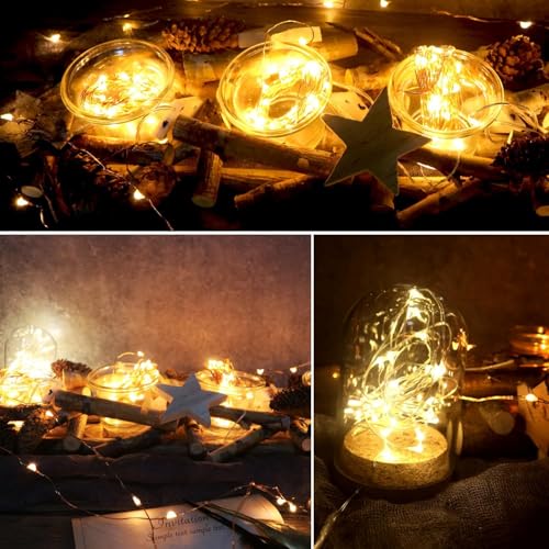 6 Pack Fairy Lights Battery Operated With Timer,2 Remotes,20 LED Warm White - color: Warm White, size: 6.5ft